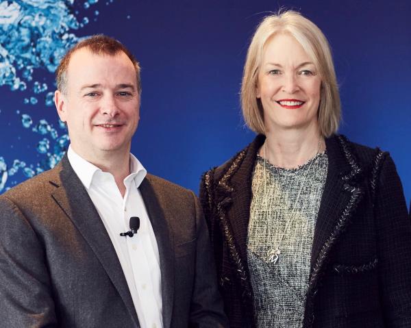 Digital minister Margot James says there's more to do in order to improve coveage in rural areas. She is pictured with Derek McManus, COO of Telefonica UK.